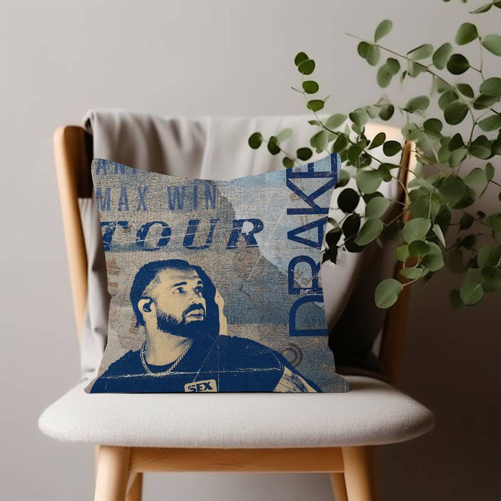 Singer DDrake For Hip Hop Personalized Pillow Cover Kids Bedroom Wild Party Decor Pillowcase kid Birthday shower Gift