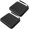 2Pcs EVA Hard Package Case  Storage Portable Bag Protective Case with Lacing for 2DSBlack