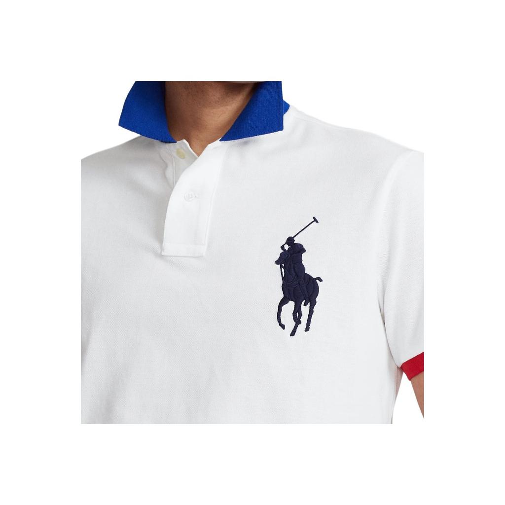 Polo Ralph Lauren SS24 Big Pony Logo Embroidered Cotton Short Sleeve Polo Shirt Men tops MNPOKNI1N821396-100