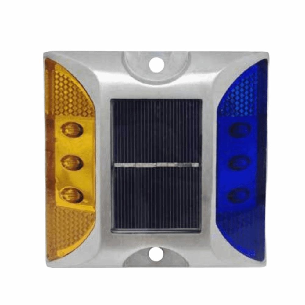 Solar Powered Solar Road Stud Light Outdoor Lighting Portable Traffic Marker Light Durable Square Shape LED Ground Light Highway