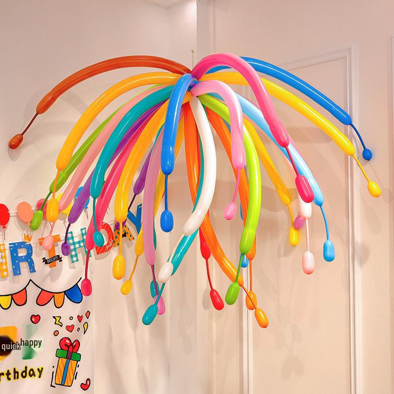 Dopamine Birthday Decor: Balloon & Fireworks Set for Kids Party