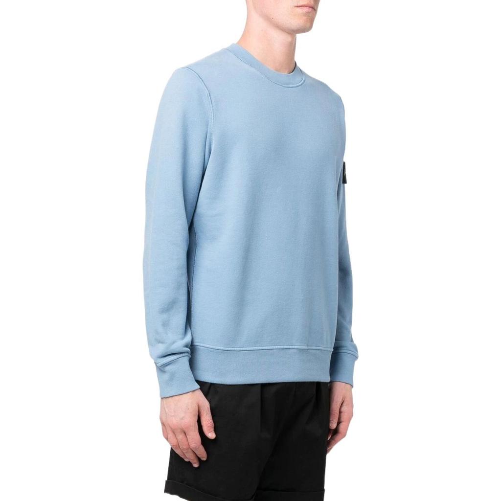 STONE ISLAND Crewneck Sweatshirt 'Light Blue' Men's 771563020-V0046