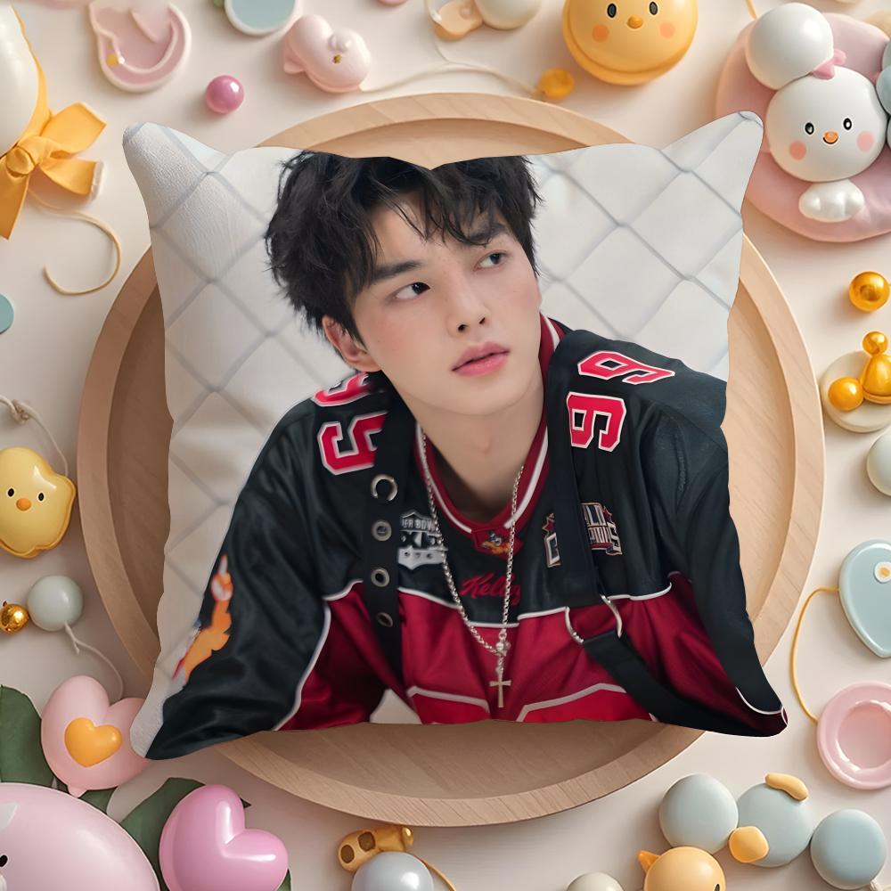 Korean Actor S-Song K-Kang Cushion Cover Home & Car Multi-Scene Pillow Cover - Reversible, Soft & Durable for Daily Use