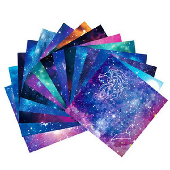 Starry Sky Origami Constellation Paper: Double-Sided Square Craft Sheets for Children's Colorful Projects
