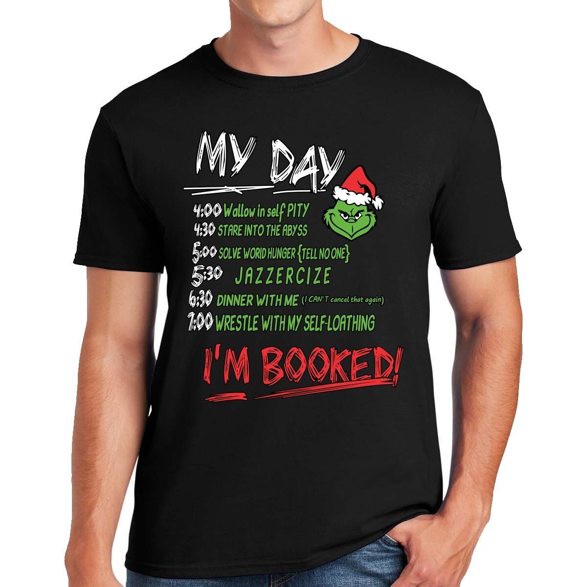 Christmas My Day I m Booked T-Shirt Funny Novelty Unisex Xmas Present Gift Tee S разноцветный