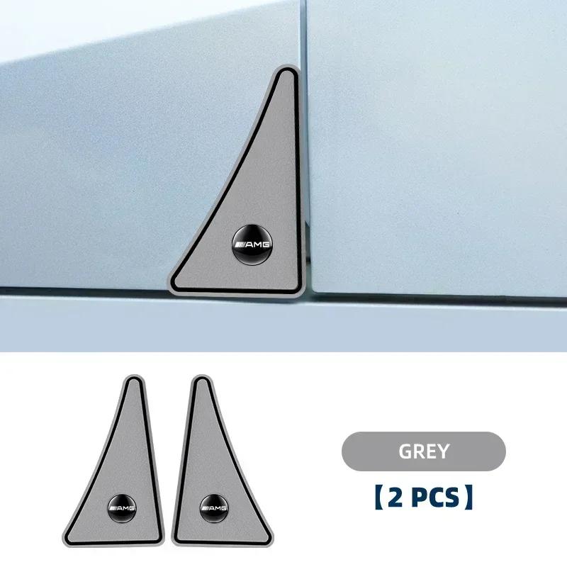 2pcs/set Car Badge Scratch Guard Anti-collision Door Corner Cover For Mercedes Benz B/C/E/S Class A Class C200L GLC GLE CLA CS1