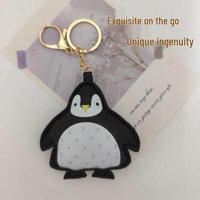 Creative PU Leather Penguin Keychain Ornament - A High-Value Cotton-Filled Gift