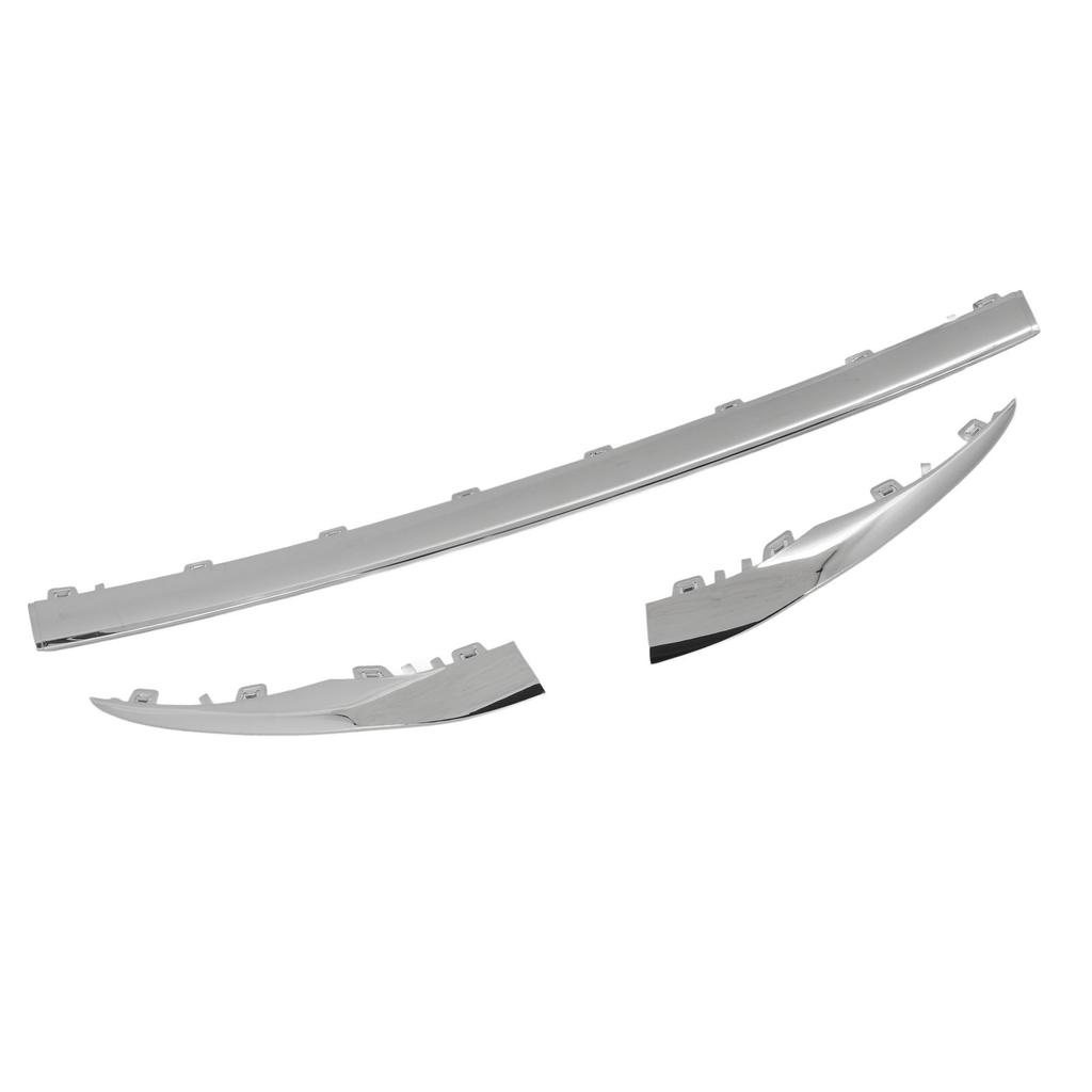 3pcs Chrome Front Bumper Lower Trim 2058858602 Replacement for Benz C‑Class W205 AMG Line Facelift 2019 To 2021