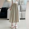 Ice Silk Fashionable Dress Pants for Women Summer New High Waisted Loose Casual Wide Leg Cropped Pants