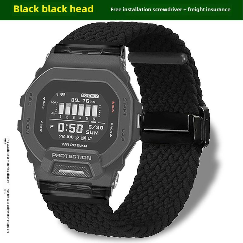 8 Colors Scalable Watchband Magnetic Metal Buckle For Casio G-shock 3506 GBD-200SM GBD-200 Cat Nylon Canvas Watch Strap Men Band