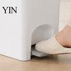Hands Free Waste Container Slim Trash Can, with Pedal Step Design, Touchless Odor Proof Wastebasket, Bathroom Bin Garbage Narrow Basket, for