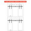 6.6ft Barn Door Hardware Kit Heavy Duty Sliding Barn Door Silent Track Rail Kit Easy To Install