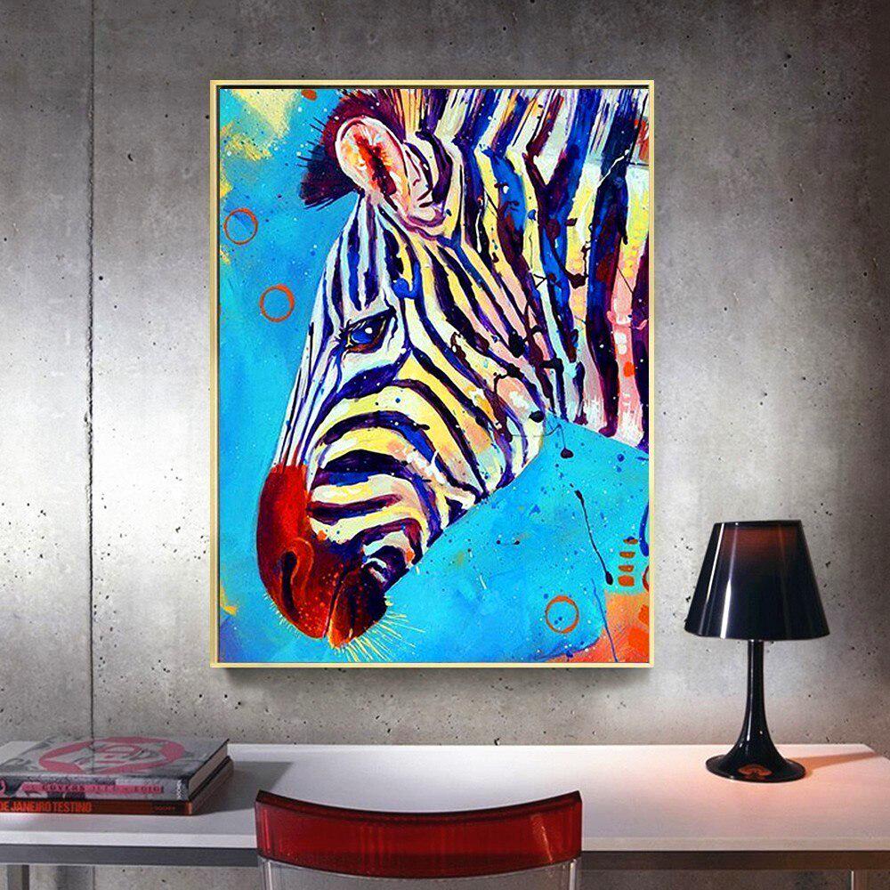 5d Diamond Painting Drill Round Animals Diamond Mosaic Zebra Rhinestones Pictures Diamond Embroidery