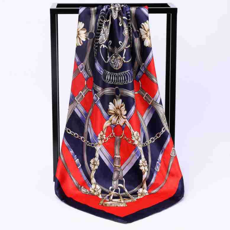 

Горячая новинка осени, атласный квадратный шарф с леопардовым принтом и цветовой блокировкой, модный темпераментный шарф для сумки, головной платок 90*90CM