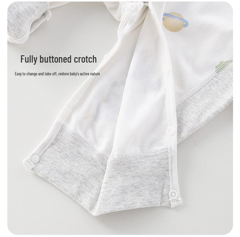 Spring Cotton Baby Sleeping Bag Pajamas: Long Sleeve Split Leg with Zipper
