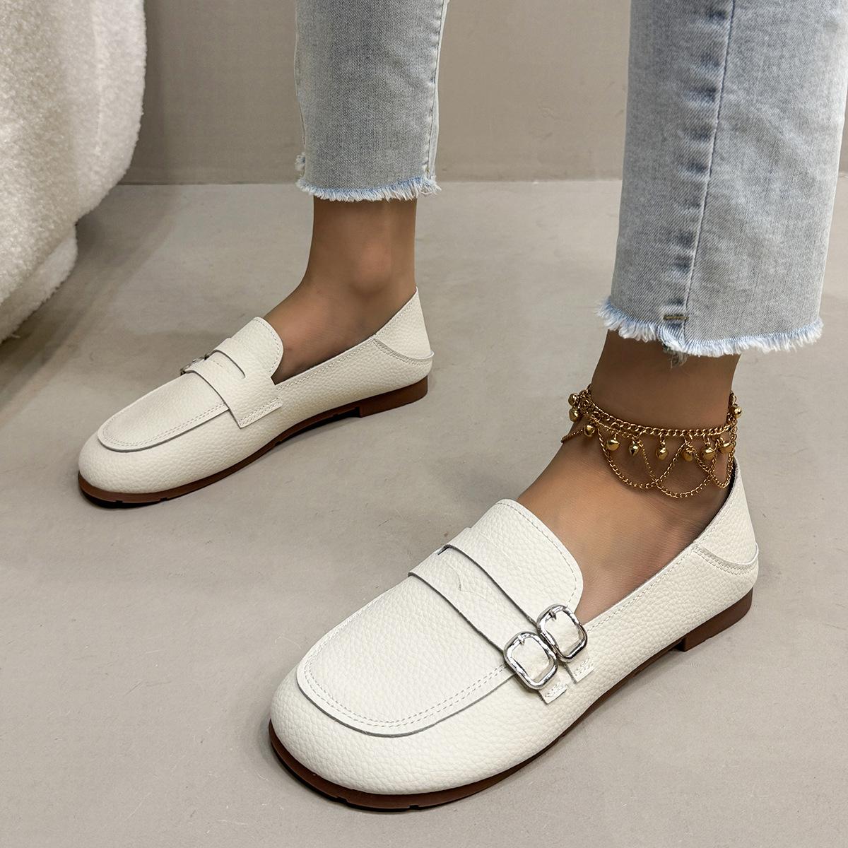 

Luxury Designer Vintage Slip on Women Mary Jane Shoes Fashion Square Toe Shoes 2026 Spring Casual Dress Ballet Flats Boat Shoes 35
