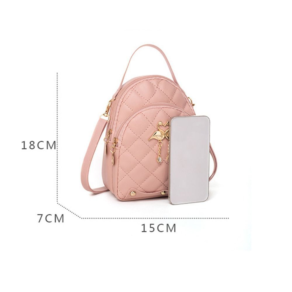 Fashion Swan Ornaments Mini Backpack Cute Embroidery Satchel Bags PU Leather Large Capacity Leather Bookbag Women