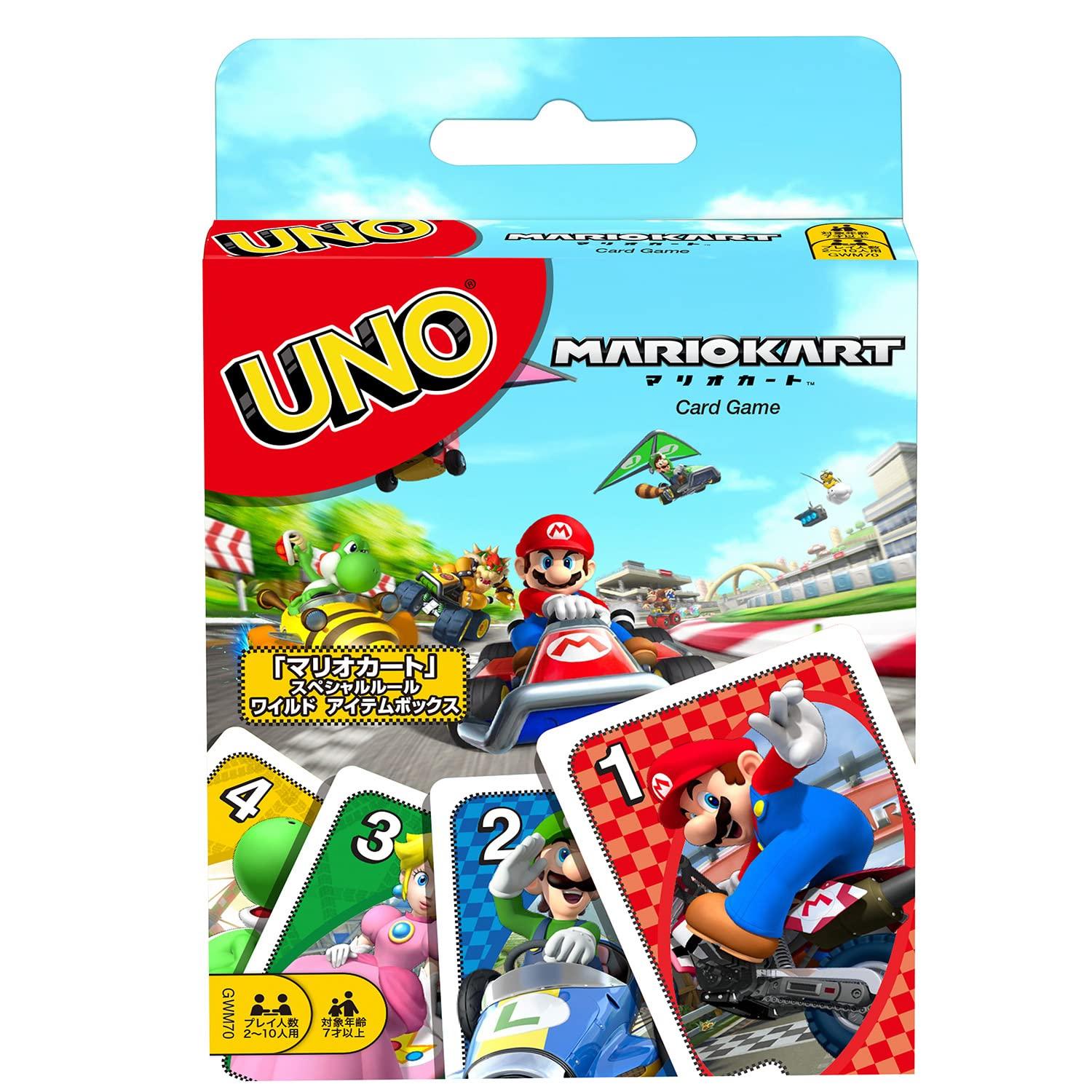 Mattel Game UNO Mario Kart Card Game Party Game Players Ages GWM70 2-10 7+