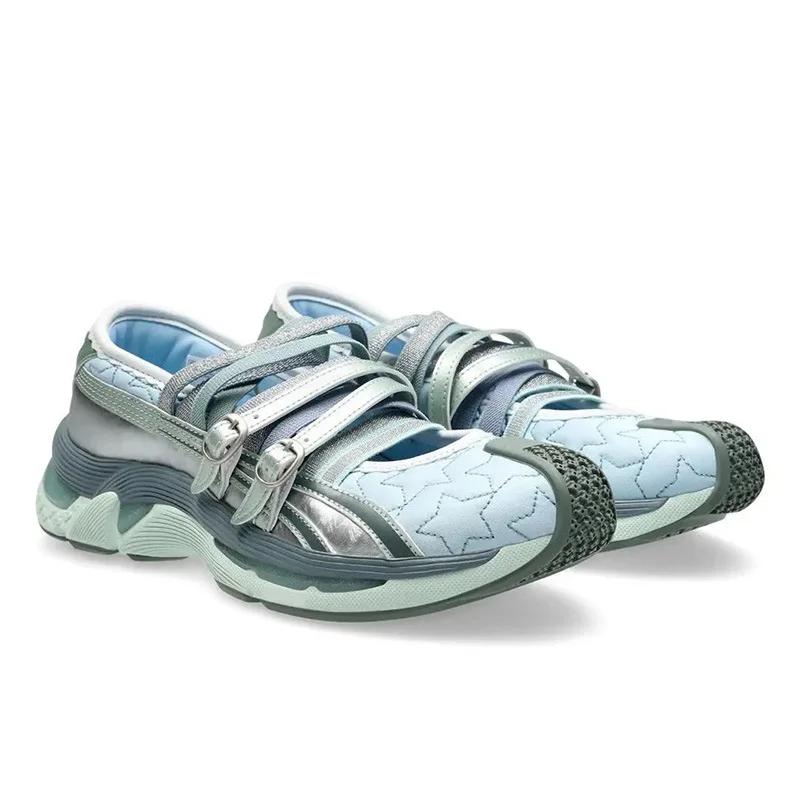 Mary Jane Sneakers Women Trendy Fashion Street Thick Bottom Shoes Flat Casual Women Strappy Ballet Sneakers Black