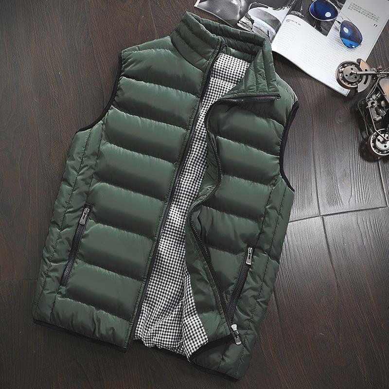 Herbst und Winter Neue Mode Einfarbige Weste Herren Große Größe Ärmellose Jacke Herrenweste Locker Lässig Sportmantel Große Größe
