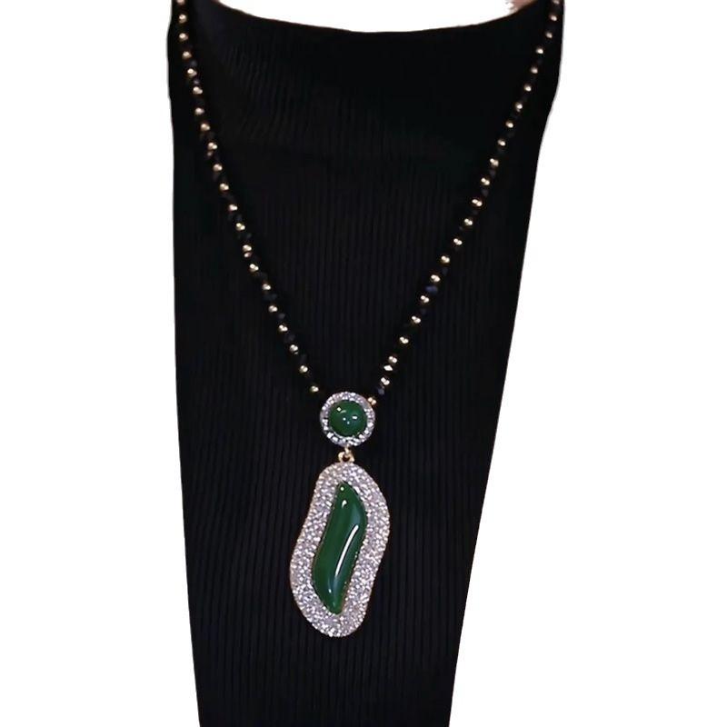 Micro-inlaid diamond jasper beauty waist necklace fashion high sense light luxury original design sweater chain