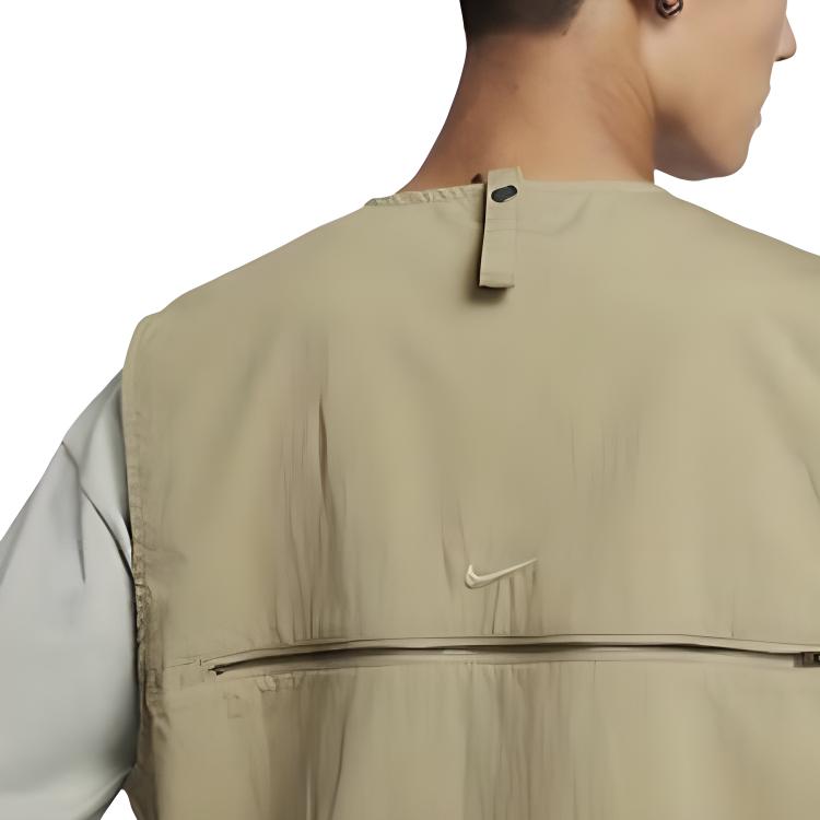 Nike Výstřih do V Zapínání na zip Výšivka loga Venkovní práce Vícekapsá Vesta bez rukávů Pánské vesty Len FN3215-276