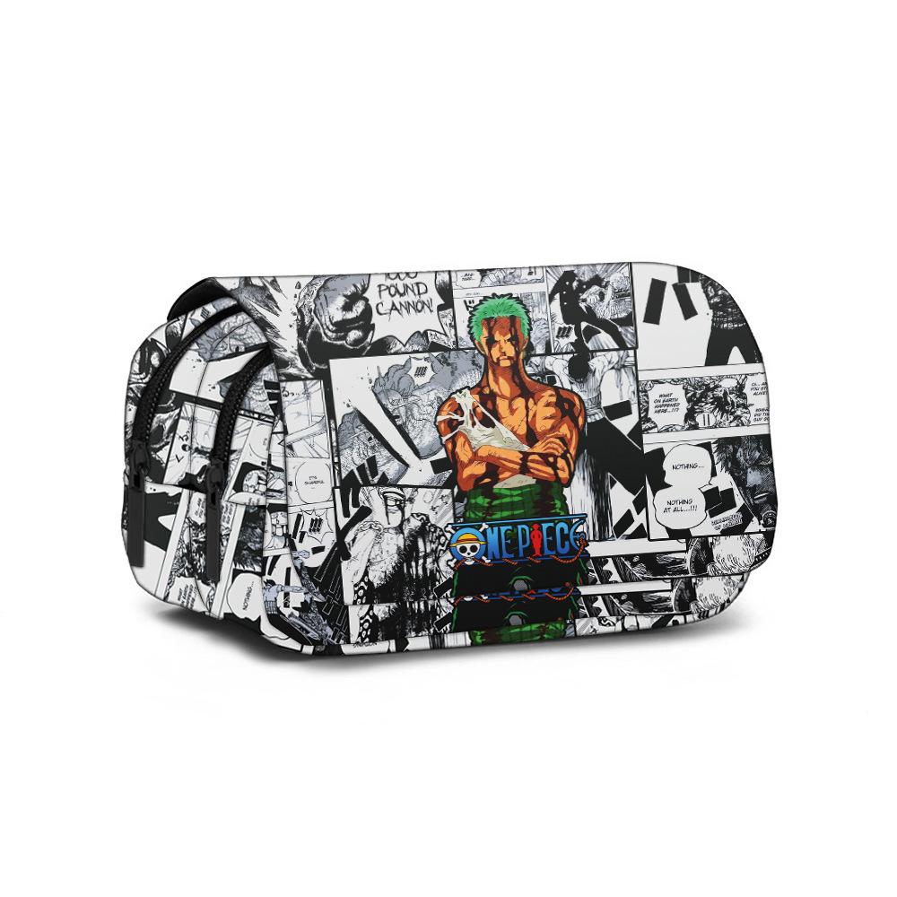 Neuer Eingang, auf Lager! One Piece Federmäppchen/Schreibwarenbox für Grund- und Mittelschüler, mit Cartoon-Anime-Elementen. KTB Full version ONE PIECE double layer pencil case