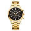 Echte Uhr, Herren Business Mode Stahlarmband Chronograph Wasserdicht Leuchtend Quarz Herrenuhr 2150