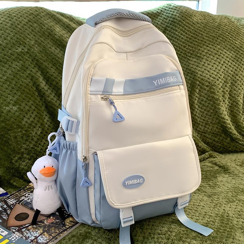 Children's Elementary School Students Junior High School Students High School Students Girls Boys Contrasting Color Large Capacity Backpack
