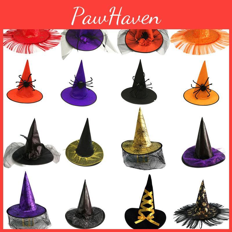 Rose Witch Hat In Red Black And Purple Perfect For Halloween Party And Costume