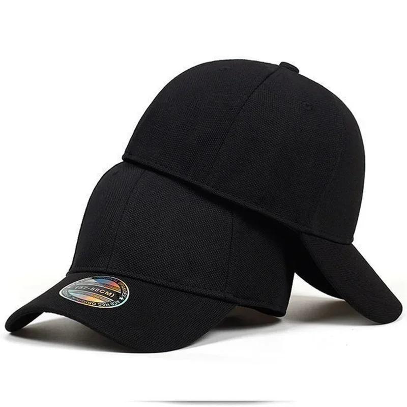 High Quality Baseball Cap Man Fitted Closed Full Cap Mesh Cap Outdoor Breathable Sports Cotton Sun Male TruckerHat Gorras Hombre