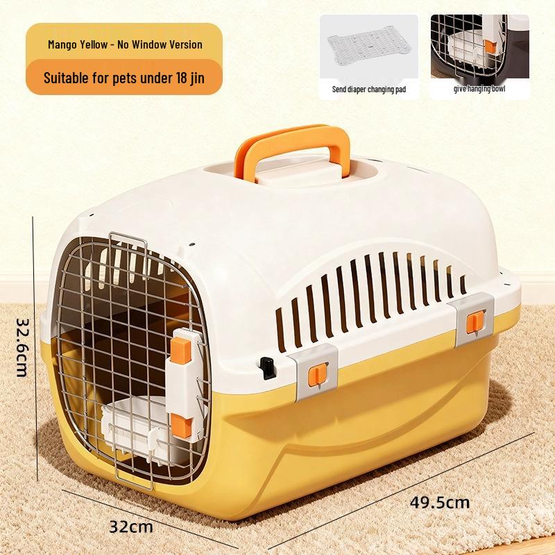 Pet Airline Carrier: Portable, Breathable Travel Cage for Cats and Dogs