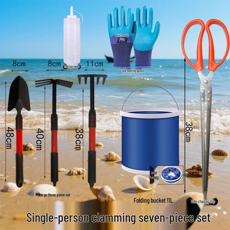 Tide-Chasing Clam & Crab Digging Rake Set: Dual-Use Beach & Garden Tool