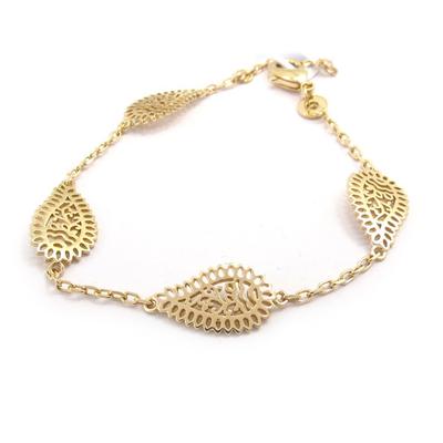 [K4176] - Gold Plated Bracelet 'Choreography'