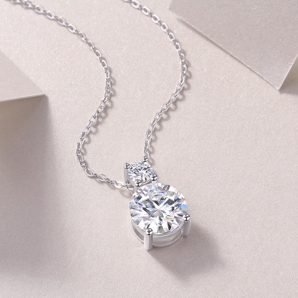 Hot Sale 925 Sterling Silver VVS1 Moissanite Pendant Necklace Jewelry for Women D Color Fine Silver 925 Jewelry Fashion Necklace