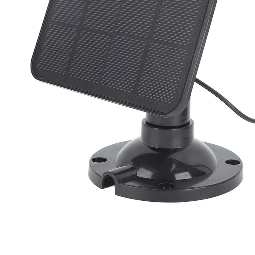 10W 5V Solar Panel for Wireless Outdoor Security Camera IP65 Waterproof Monocrystalline Silicon Solar Charger Type C Black