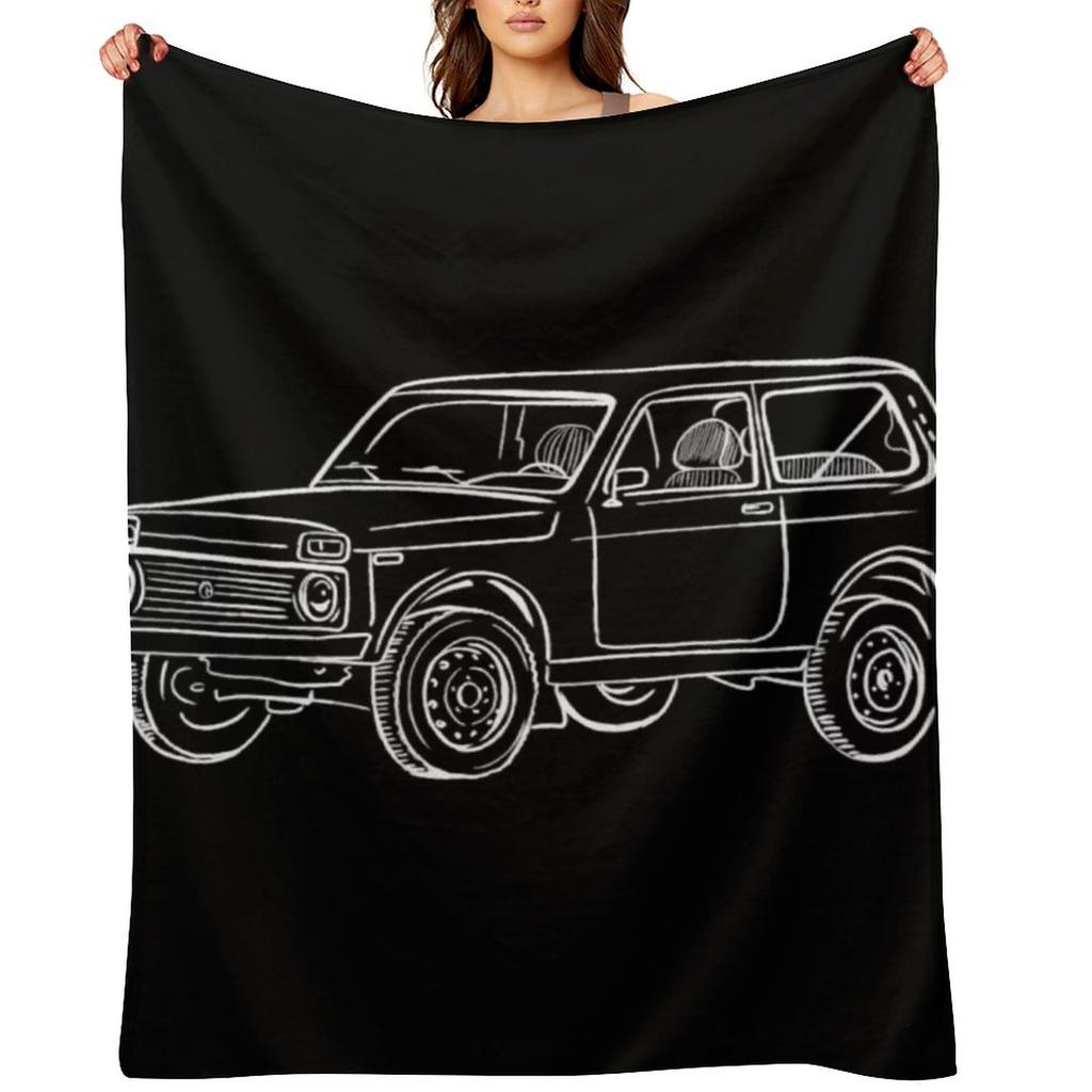 Lada Niva Throw Blanket sofa bed Blankets For Bed Thermal Plaid on the sofa Blankets