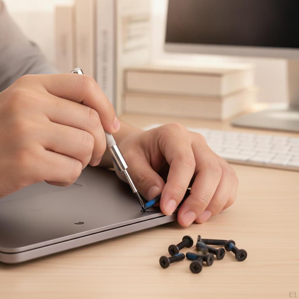 12 Pieces Flat Head Bottom Cover Screws | Easy Phillips Drive Recess, Laptop with