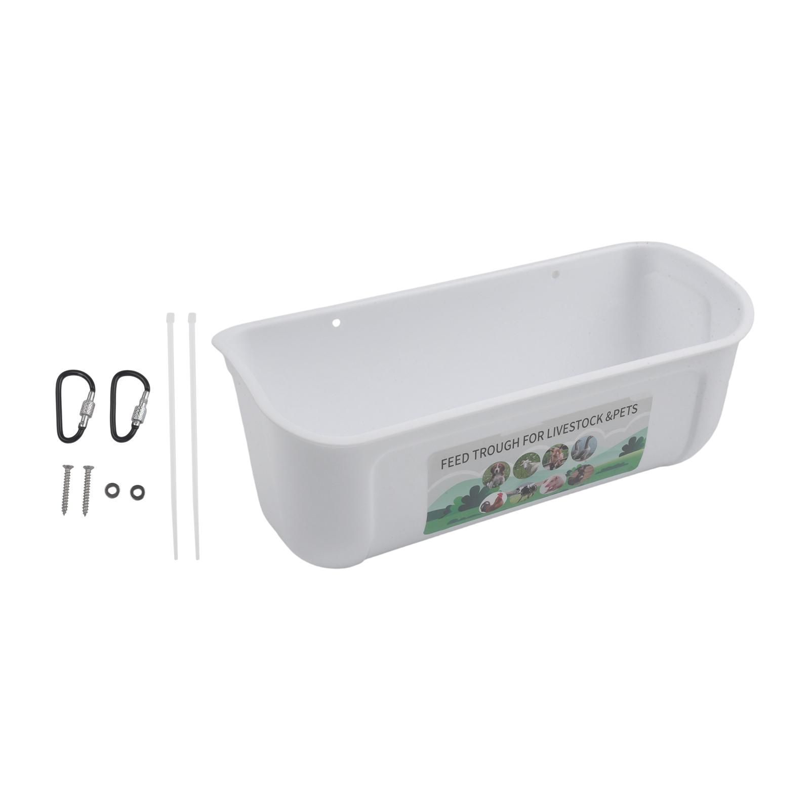 

Hanging Feeder Basin Designed Specifically for Poultry Space Efficient Easy to Clean Perfectly Suited for Multiple Animals White