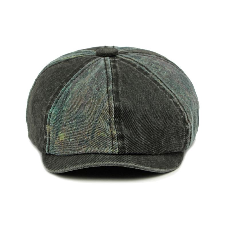 Octagonal Cap Men British Vintage Beret Duck Tongue Newsboy Cap