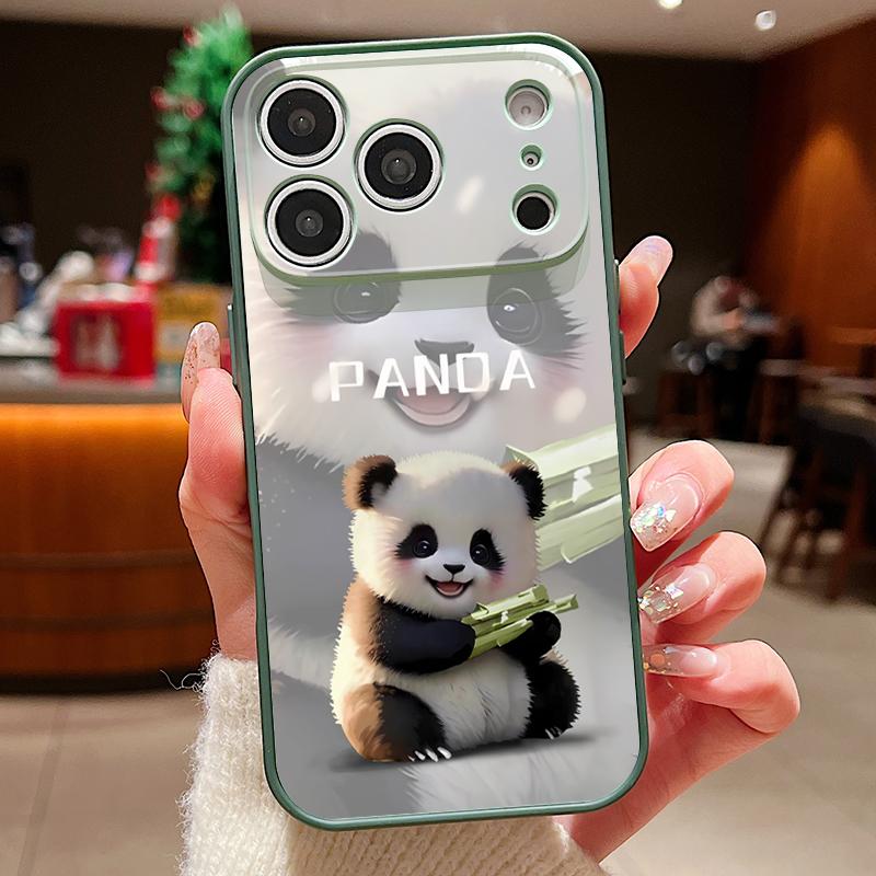 Magnetic For Magsafe Case For iPhone 17 Pro Max Lovely Baby Panda Pattern Skin Feeling Cover For iPhone 16 15 14 13 Pro Max