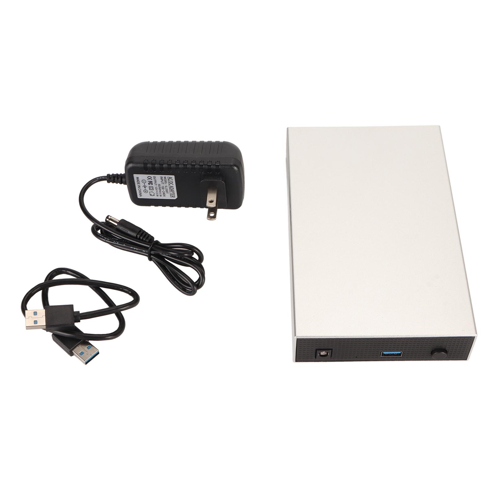 

3,5-дюймовый внешний жесткий диск корпус из алюминиевого сплава USB3.0 для мобильного жесткого диска для ПК ТВ настольного компьютера US Plug 2TB