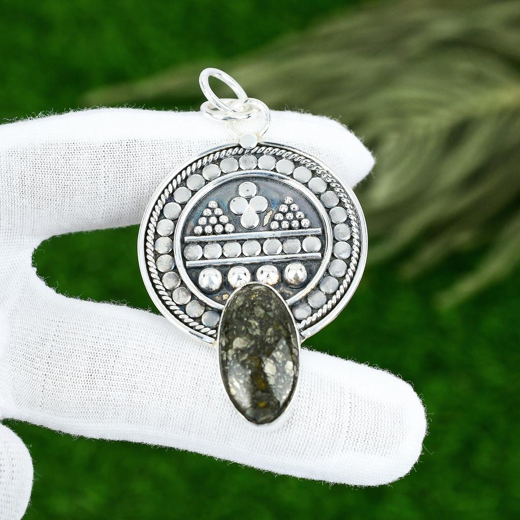 Sisters Day Sale Marcasite Stone Sterling Silver Birthday Handmade Boho Pendant
