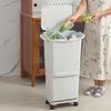 Large Capacity Double-Layer Kitchen Sorting Trash Bin