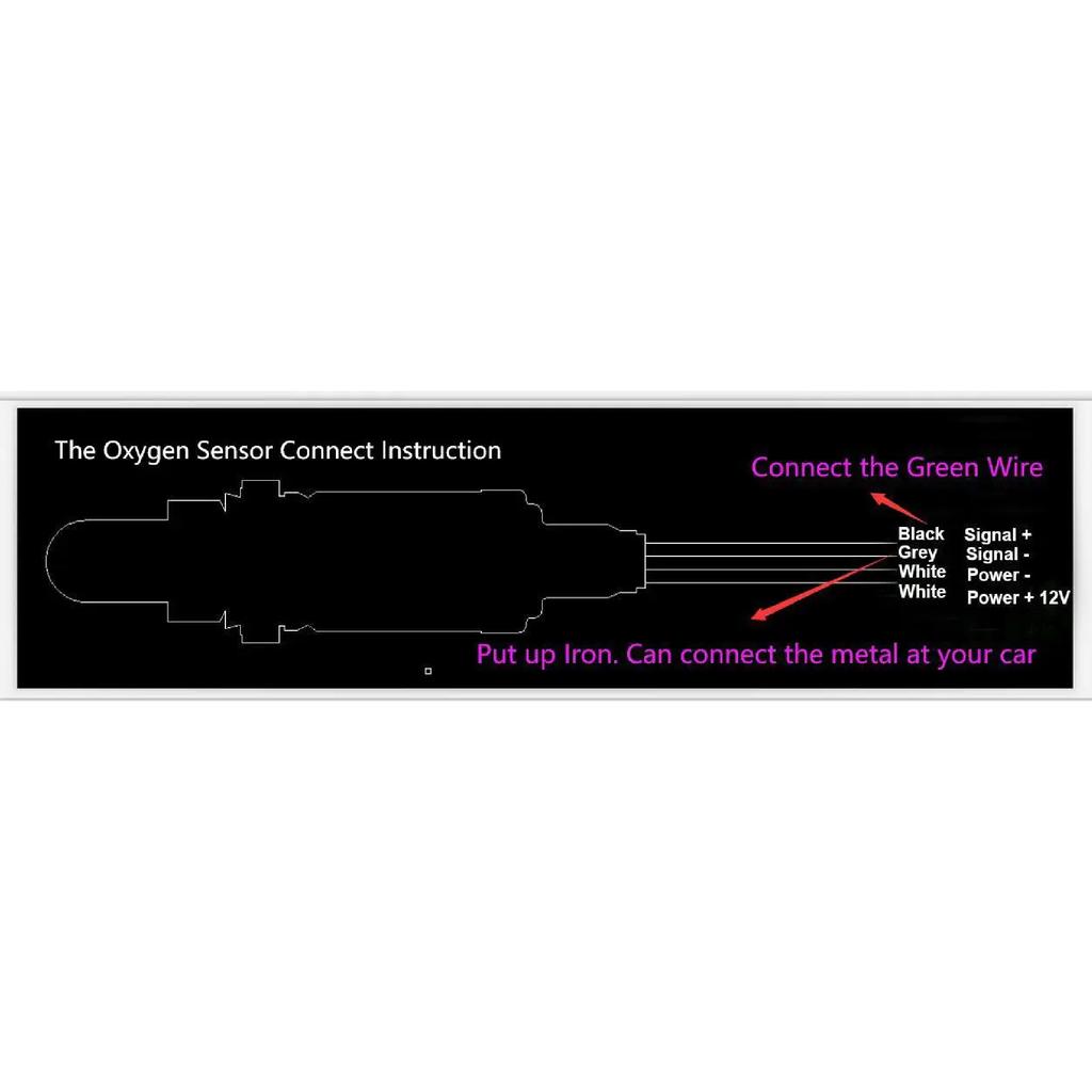 Car 52MM Air Fuel Ratio Gauge 12V Racing Air Fuel Meter Indicator with Narrow O2 Oxygen Sensor 0258006028 52MM Gauge Pod CUp