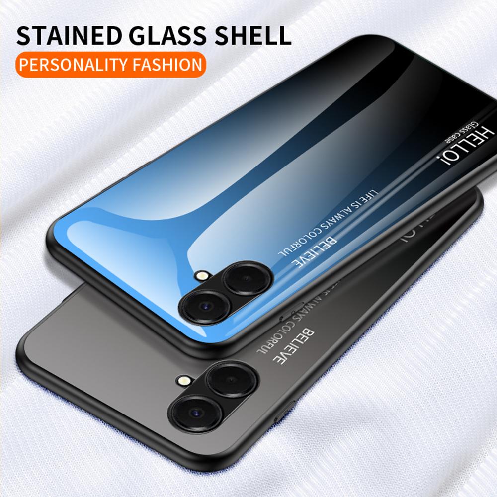 For Samsung Galaxy A07 4G Case Anti-Scratch Tempered Glass+PC+TPU Phone Cover
