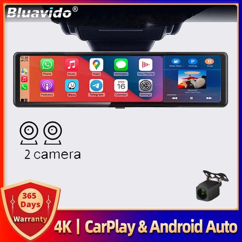 

4K UHD 11,26-дюймовая 3-канальная видеорегистратор-зеркало с GPS, беспроводным Apple Carplay и Android Auto, голосовым управлением, камерой заднего вида, ИК-ночным видением None
