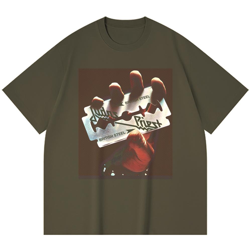 230 Gsm 100% Cotton Heavy Metal T-Shirt  Rock Band Popular Music Print Unisex Heavy Cotton T Shirt