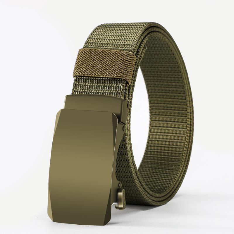 Men'S Alloy Automatic Buckle Belt Outdoor Tactical Belt Casual Pants Belt