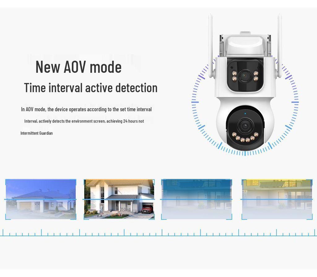 ICSee Dual-Lens PTZ WiFi Solar Camera: 10X Zoom, Low Power, Cross-Border Monitoring